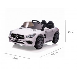 MILLY MALLY 5732 Pojazd na akumulator Mercedes -Benz SL65 AMG White