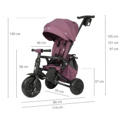 MILLY MALLY 6305 Qplay Rowerek Trójkołowy Nova Max Violet