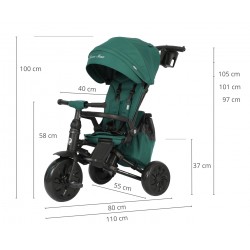 MILLY MALLY 6306 Qplay Rowerek Trójkołowy Nova Max Green