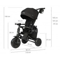 MILLY MALLY 6307 Qplay Rowerek Trójkołowy Nova Max Black