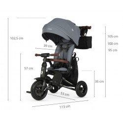 MILLY MALLY 6457 Qplay Rowerek Trójkołowy Nova Deluxe Grey