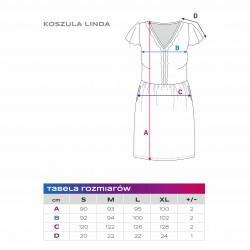EWA 968467 LINDA Koszula ciążowa bordo XXL