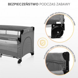 ŁÓŻECZKO TURYSTYCZNE ESTI Z OPUSZCZANYM BOKIEM GRAPHITE
