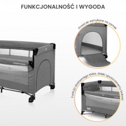 ŁÓŻECZKO TURYSTYCZNE ESTI Z OPUSZCZANYM BOKIEM GRAPHITE