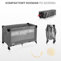 ŁÓŻECZKO TURYSTYCZNE ESTI Z OPUSZCZANYM BOKIEM GRAPHITE