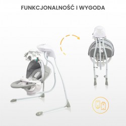 HUŚTAWKA ELEKTRYCZNA RAFFI LIGHT GREY