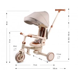 MILLY MALLY 6378 Rowerek trójkołowy Zippy Beige