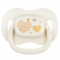 CANPOL 22/581 bei new Smoczek uspokajający silikonowy symetryczny 6-18 m-cy Newborn baby beżowy