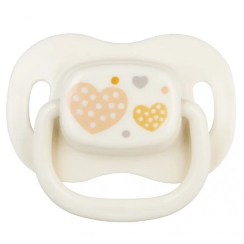CANPOL 22/581 bei new Smoczek uspokajający silikonowy symetryczny 6-18 m-cy Newborn baby beżowy