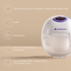 LANSINOH Laktator pojedynczy bezprzewodowy Hands-free