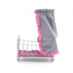 MILLY MALLY 6138 Łóżeczko-Kołyska dla lalek Lily z baldachimem Prestige Pink