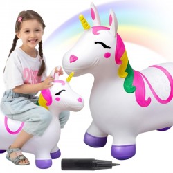 WOOPIE 54573 Skoczek gumowy Jednorożec biały