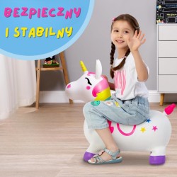 WOOPIE 54573 Skoczek gumowy Jednorożec biały
