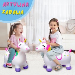 WOOPIE 54573 Skoczek gumowy Jednorożec biały