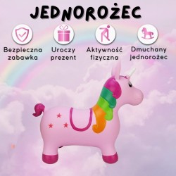 WOOPIE 54580 Skoczek gumowy Jednorożec różowy
