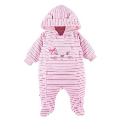 EWA 758507 RUN&FUN Pajac welurowy ociepl. róż 68