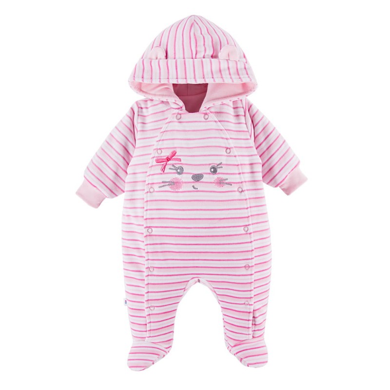 EWA 758507 RUN&FUN Pajac welurowy ociepl. róż 68