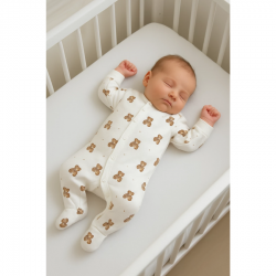 BABY 002481 Pajac niemowlęcy Misiek 68/74 prążek