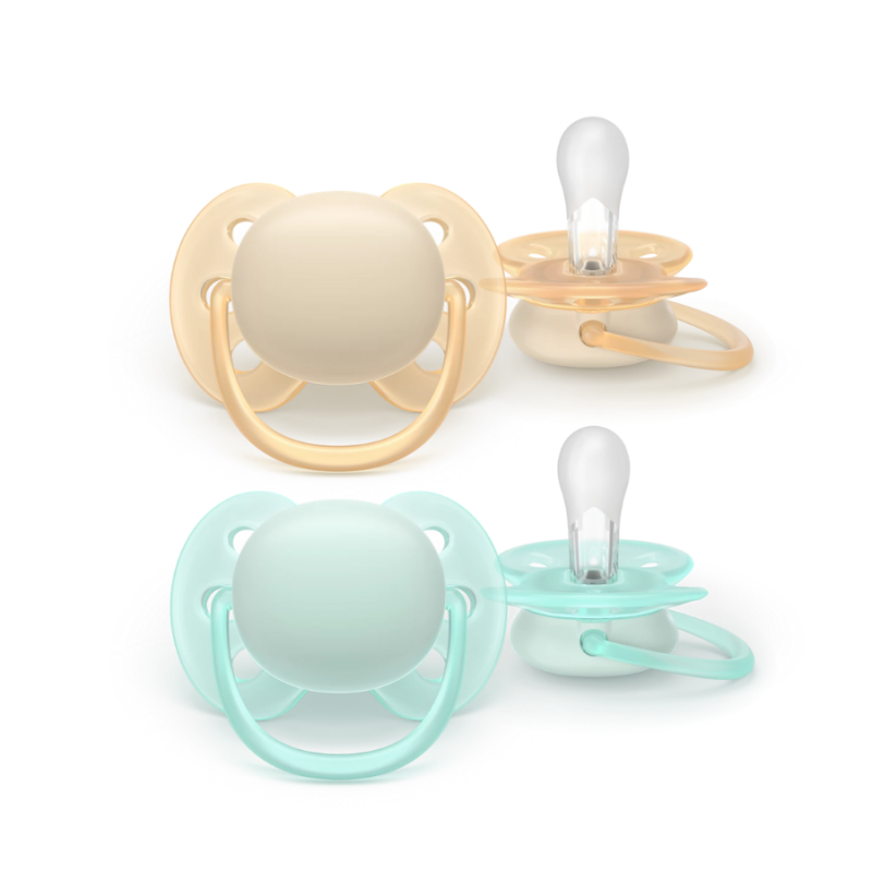 AVENT SCF091/40 Smoczek Ultra Soft 0-6m beżowy / miętowy