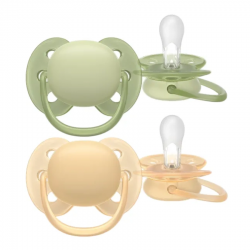 AVENT SCF091/45 Smoczek Ultra Soft 6-18m beżowy / oliwkowy