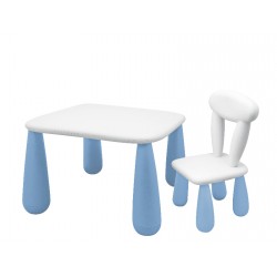 MALTEX SET LUNA Stolik dla dzieci + krzesełko biały/niebieski