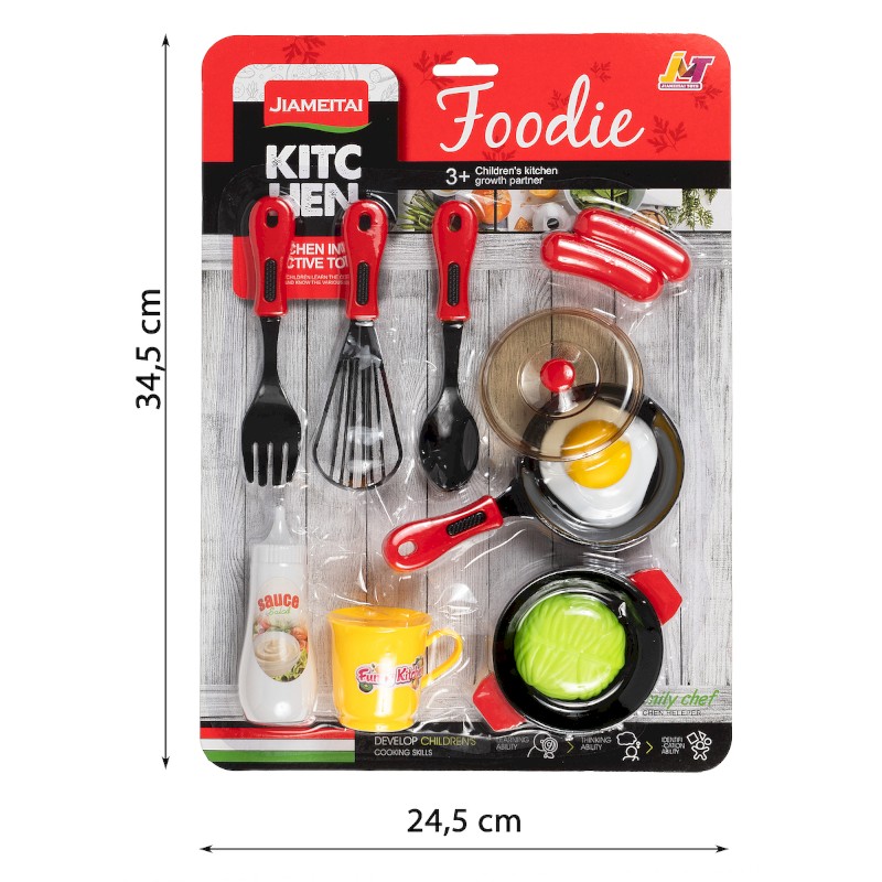 SMILY PLAY AN85068 Zestaw naczyń kuchennych z patelnią