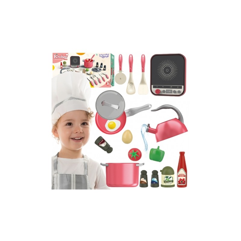 WOOPIE 56515 Zestaw Narzędzi Kuchennych Różowy 24el.
