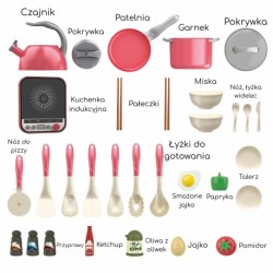 WOOPIE 56515 Zestaw Narzędzi Kuchennych Różowy 24el.