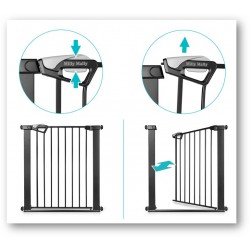 MILLY MALLY 6574 Bramka zabezpieczająca - barierka na schody Guardy 83 Black