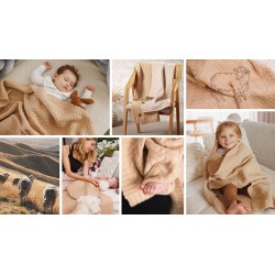 1648/02 KOC Z WEŁNY MERINO CIEMNY BEŻ