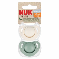NUK 175009 Smoczek uspokajający 0-6m FOR NATURE mix 2 szt. 563070