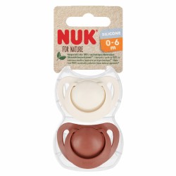 NUK 175009 Smoczek uspokajający 0-6m FOR NATURE mix 2 szt. 563070