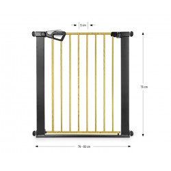 MILLY MALLY 6575 Bramka zabezpieczająca - barierka na schody Guardy 83 Black Natural