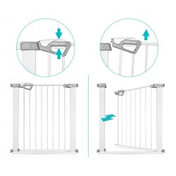 MILLY MALLY 6576 Bramka zabezpieczająca - barierka na schody Guardy 83 White