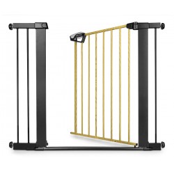 MILLY MALLY 6578 Bramka zabezpieczająca - barierka na schody z rozszerzeniem Guardy 104 Black Natural