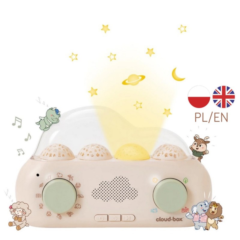 CLOUD B CLTT-8001 Muzyczny projektor z bajkami CLOUDBOX polsko-angielski