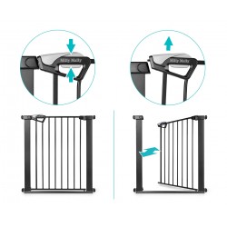 MILLY MALLY 6574 Bramka zabezpieczająca - barierka na schody Guardy 83 Black