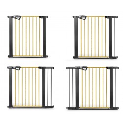 MILLY MALLY 6578 Bramka zabezpieczająca - barierka na schody z rozszerzeniem Guardy 104 Black Natural