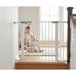 MILLY MALLY 6579 Bramka zabezpieczająca - barierka na schody z rozszerzeniem Guardy 104 White