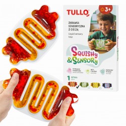TULLO 706 Zabawka sensoryczna z cieczą squishy pomarańcz.