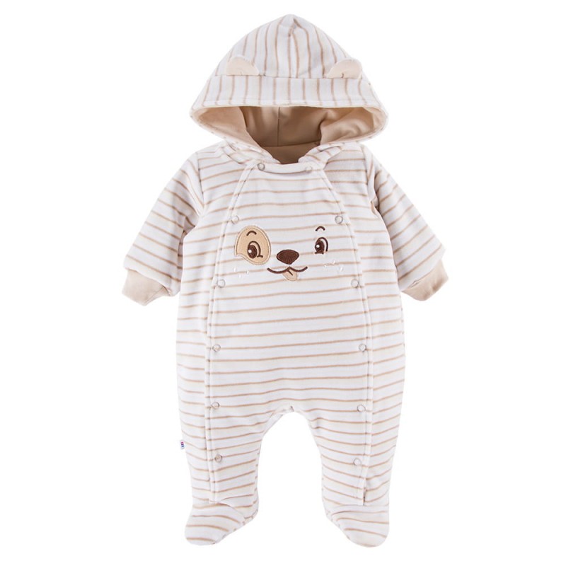 EWA 758521 RUN&FUN Pajac welurowy ociepl. beż 56