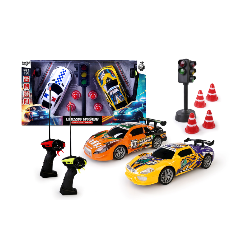 ARTYK 142338 Zestaw 2 aut zdalnie sterowanych - pościg policyjny