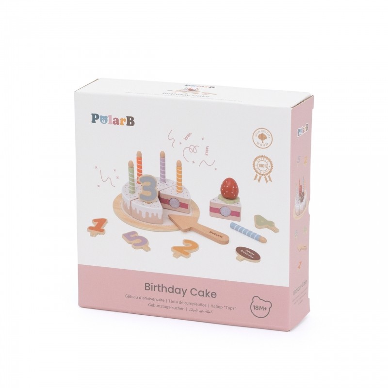 VIGA 44286 Drewniany Tort urodzinowy do krojenia