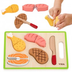 VIGA 44791 Zestaw do krojenia Mięsa - Realistyczna Zabawka
