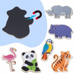 VIGA44798 Magnesy Edukacyjne Dziekie Zwierzęta