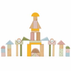 VIGA 44278 Drewniany wózek na klocki Pchacz