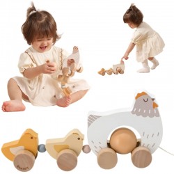 Viga 44285 Drewniana kurka  do ciągnięcia