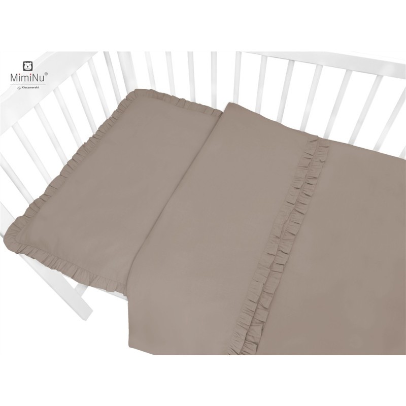 KIECZMERSKI Pościel C-2 100x135 cm ROYAL z falbanką mokka