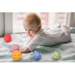 TULLO 801 Piłki sensoryczne Sensorki 5 szt. bez dziurki pastelowe