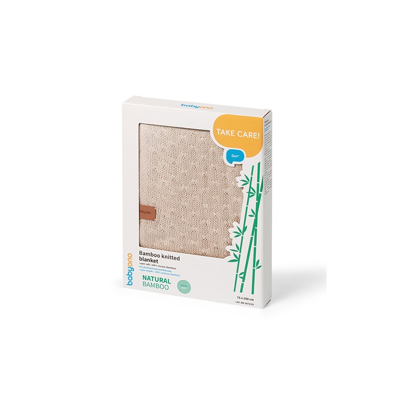 B.O.1673/02 Kocyk bambusowy jasny beż